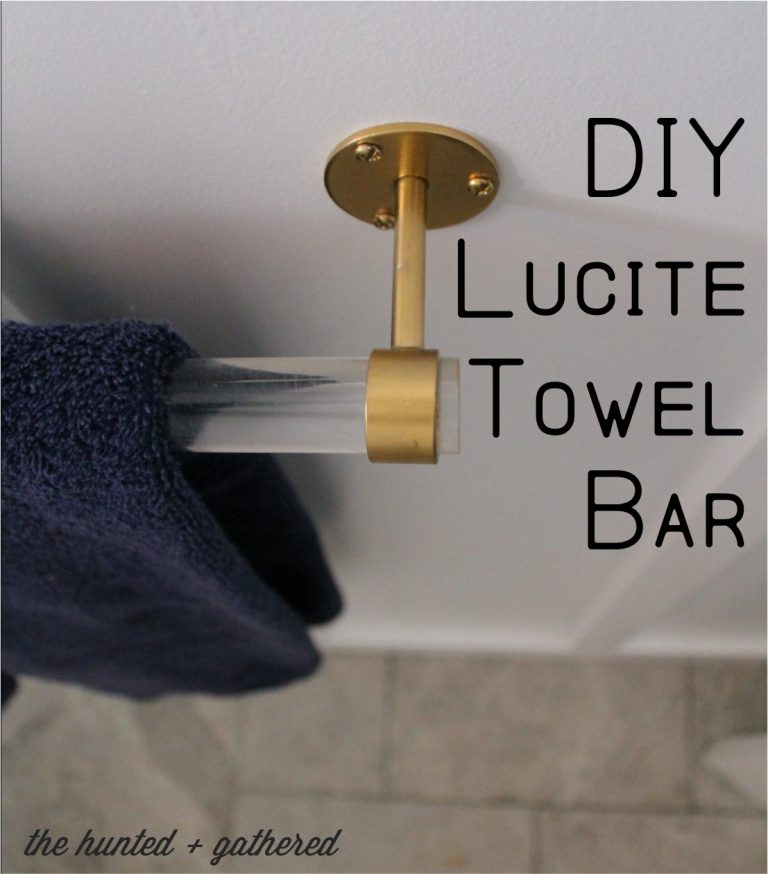 Powder Room Towel Bar DIY | The Hunted and Gathered