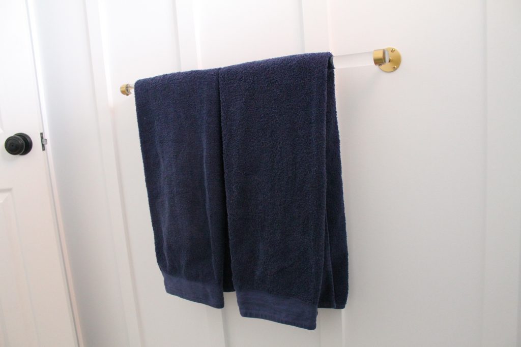 Powder Room Towel Bar DIY | The Hunted and Gathered